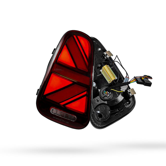 Mini Cooper R50 / R52 / R53 (2001 - 2006) Sequential Red Clear Full LED Tail Lights LH + RH