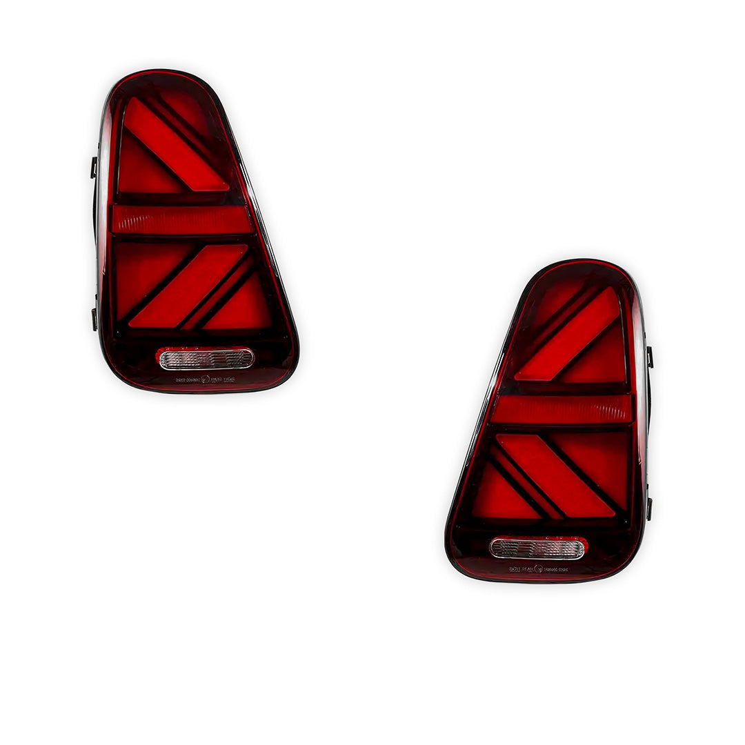 Mini Cooper R50 / R52 / R53 (2001 - 2006) Sequential Red Clear Full LED Tail Lights LH + RH