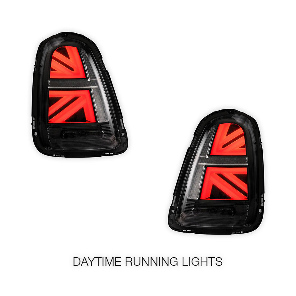 Mini Cooper R56 / R57 / R58 / R59 (2007 - 2015) Sequential Clear Smoked LED Tail Lights LH + RH