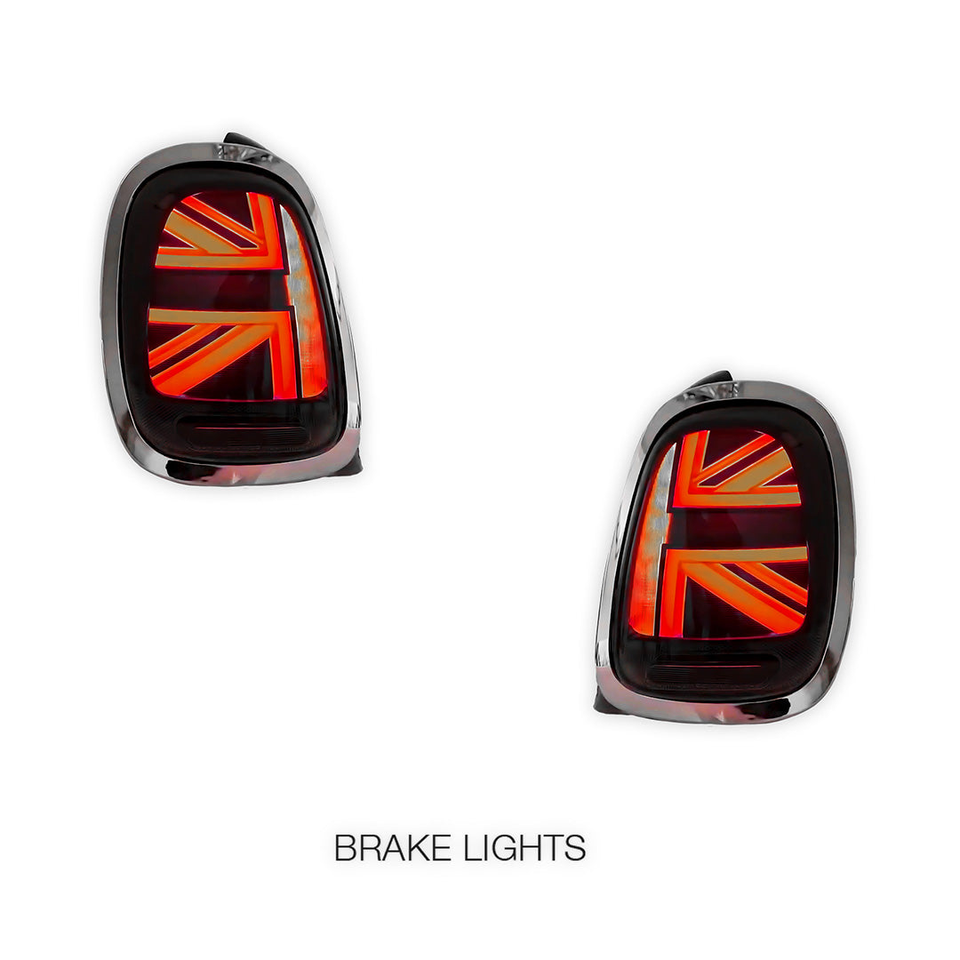 Mini Cooper F55 / F56 / F57 (2014 - 2018) Sequential Red Chrome LED Tail Lights LH + RH
