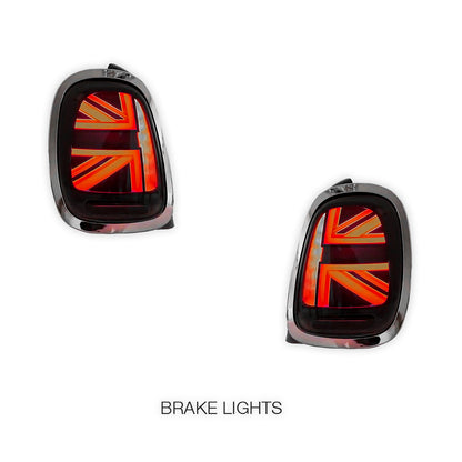 Mini Cooper F55 / F56 / F57 (2014 - 2018) Sequential Red Chrome LED Tail Lights LH + RH