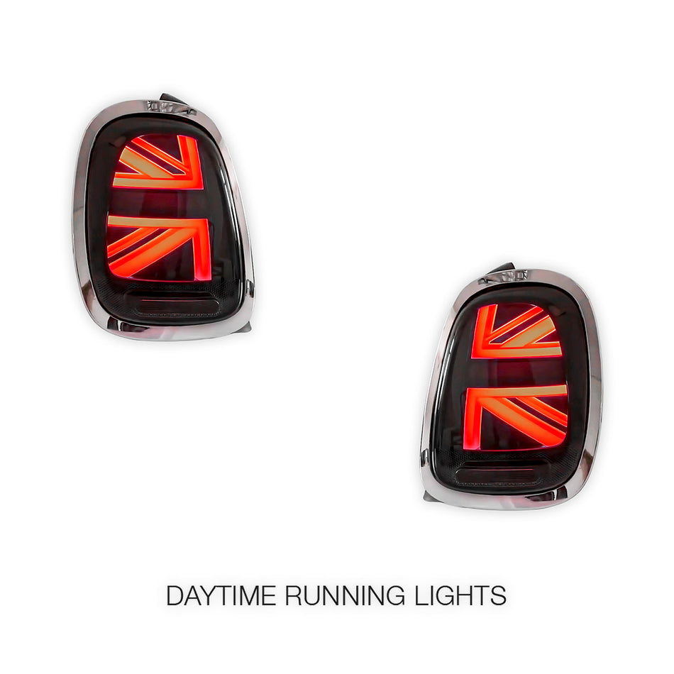 Mini Cooper F55 / F56 / F57 (2014 - 2018) Sequential Red Chrome LED Tail Lights LH + RH