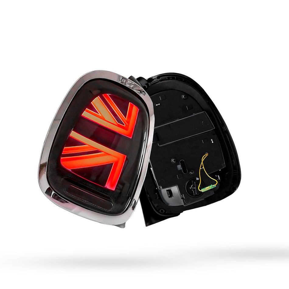 Mini Cooper F55 / F56 / F57 (2014 - 2018) Sequential Red Chrome LED Tail Lights LH + RH