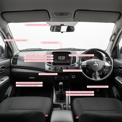 Mitsubishi Triton ML MN (2006 - 2015) 9" 13.3" Wireless Android 16 Head Unit for Apple CarPlay / Android Auto