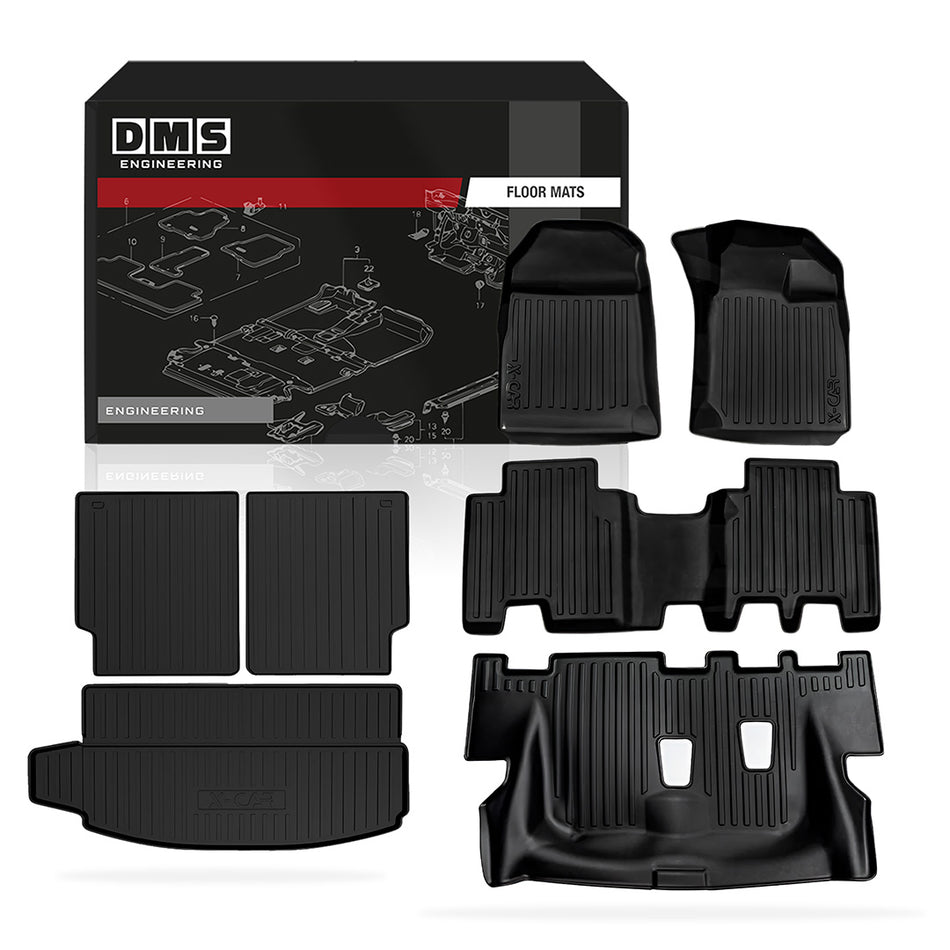 Isuzu MU-X RJ (2022 - 2024) Rubber Floor Mats Complete Set