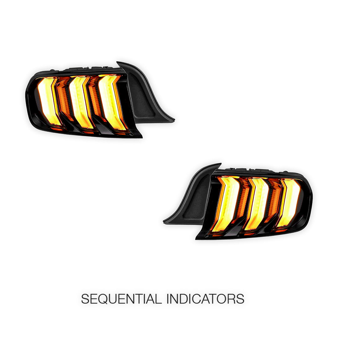 Ford Mustang FM / FN (2015 - 2021) Sequential Red Full LED Tail Lights LH + RH
