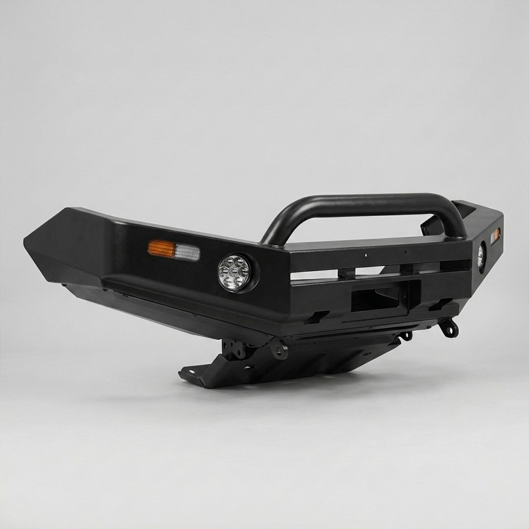 DMS Nissan Navara D23 NP300 (2015 - 2025) Single Hoop Steel Rocker Bull Bar + LED Lights ADR Compliant