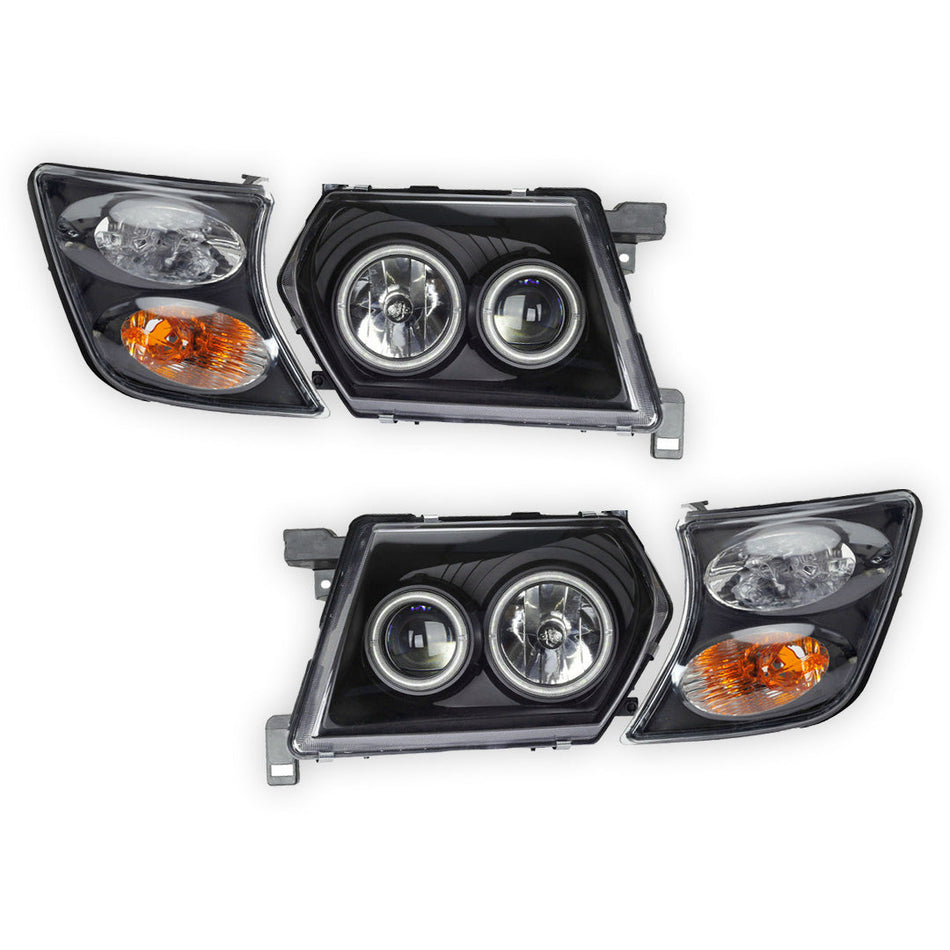 Nissan Patrol / Safari GU Y61 (1997 - 2007) Halo Angel Eyes Headlights LH + RH