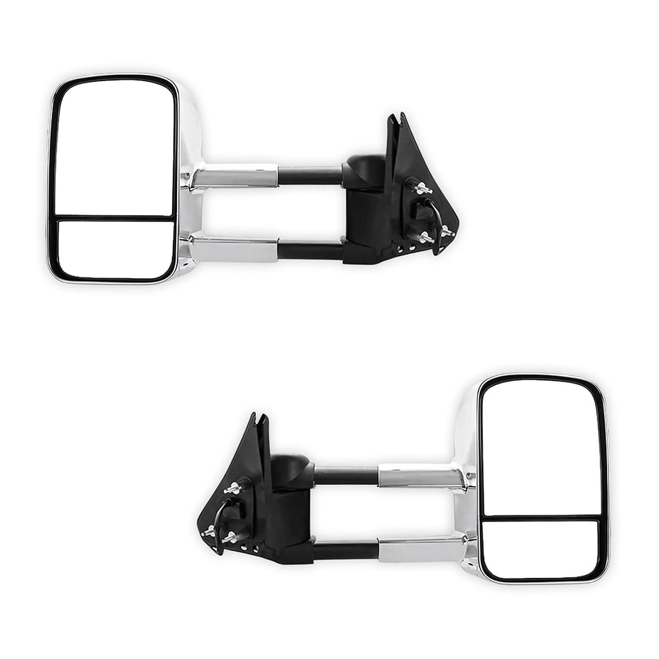 Nissan Patrol GU / Y61 (1997 - 2016) Chrome Extendable Towing Side Mirrors