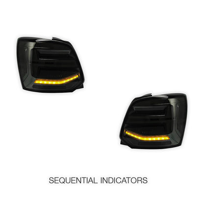 Volkswagen Polo 6R (2009 - 2017) Sequential Smoked LED Tail Lights LH + RH