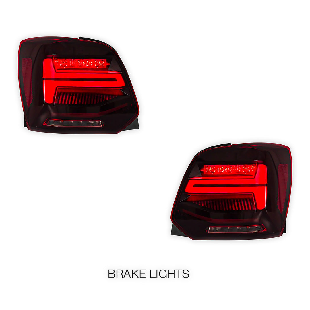 Volkswagen Polo 6R (2009 - 2017) Sequential Red LED Tail Lights LH + RH