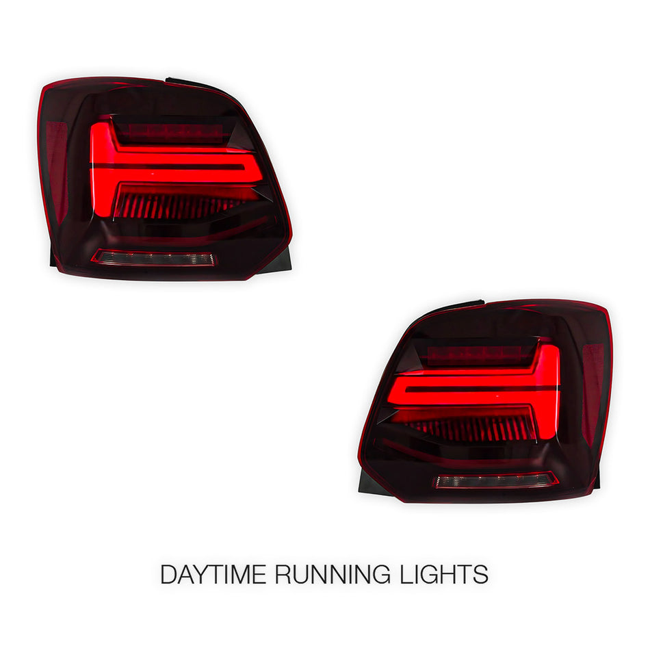 Volkswagen Polo 6R (2009 - 2017) Sequential Red LED Tail Lights LH + RH