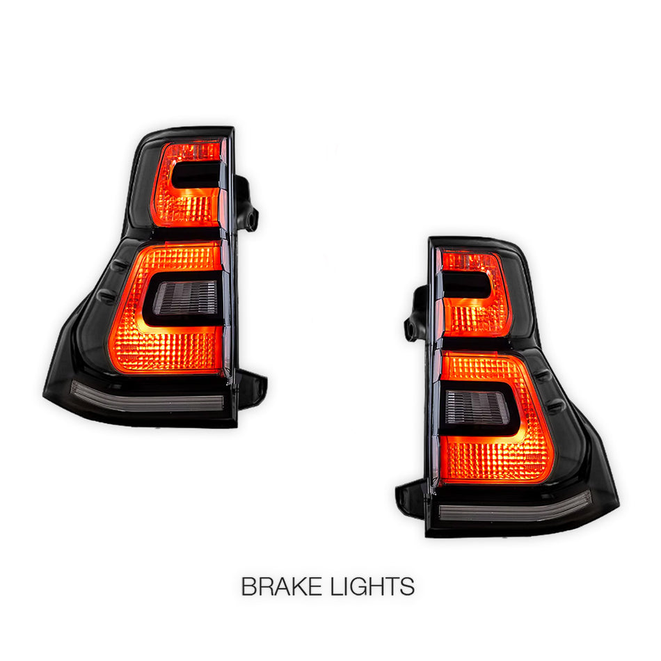 Toyota Prado 150 Series All Models (2010 - 2017) Sequential Smoked LED Tail Lights LH + RH