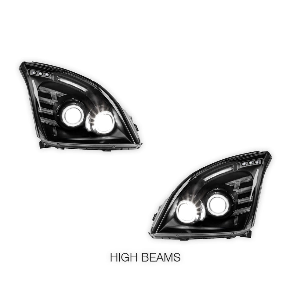 Toyota Prado 120 Series All Models (2002 - 2009) Halo Angel Eyes Headlights LH + RH