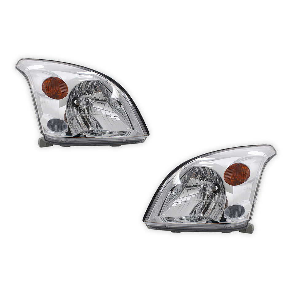 Toyota Prado 120 Series All Models (2002 - 2009) Chrome Headlights LH + RH