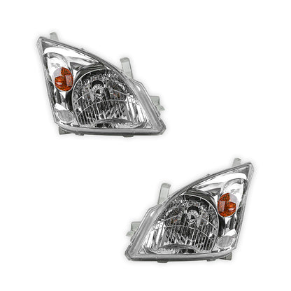 Toyota LandCruiser Prado 120 Series (2002 - 2009) Chrome OEM Style Headlights LH + RH