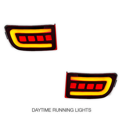Toyota Prado 120 Series All Models (2002 - 2009) Sequential LED Brake Signal Rear Bumper Lights LH + RH