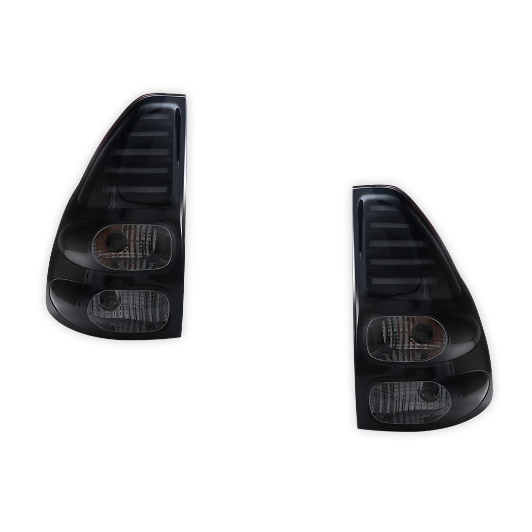 Toyota Prado 120 Series All Models (2003 - 2009) Smoked Black LED Tail Lights LH + RH