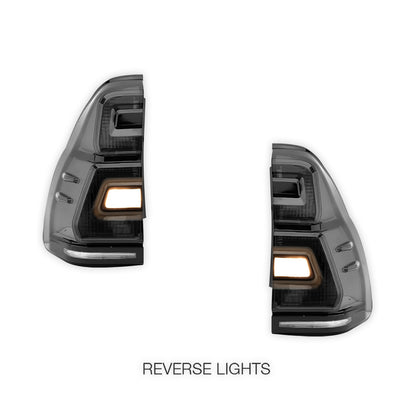 Toyota Prado 120 Series All Models (2003 - 2009) Sequential Smoked LED Tail Lights LH + RH