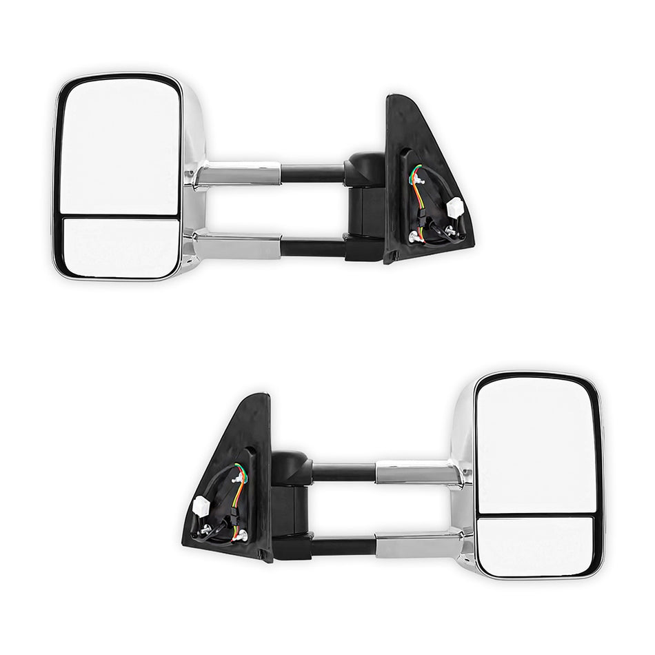 Toyota LandCruiser Prado 120 Series (2002 - 2009) Chrome Extendable Towing Side Mirrors