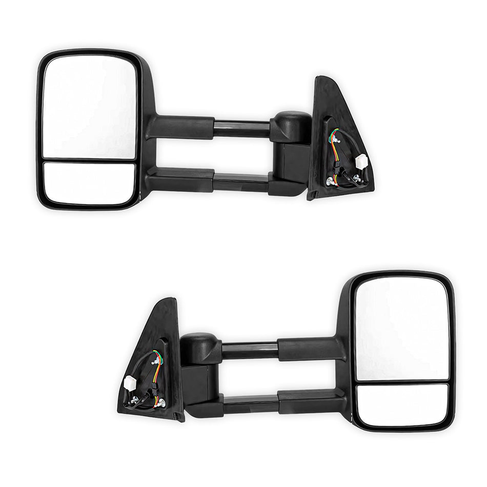 Toyota LandCruiser Prado 120 Series (2002 - 2009) Black Extendable Towing Side Mirrors