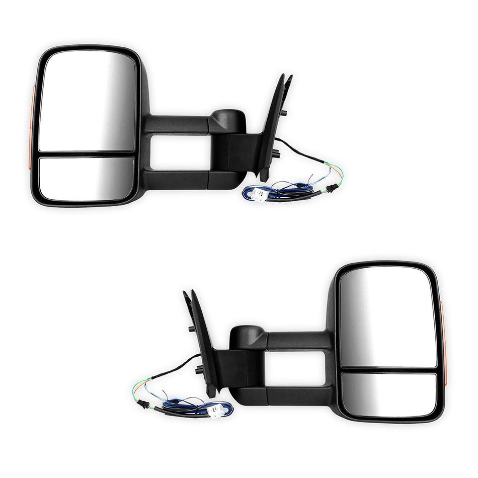 Toyota LandCruiser Prado 150 Series (2009 - 2019) Black Extendable Towing Side Mirrors