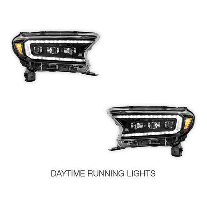 Ford Ranger PX MK2 / MK3 (2015 - 2021) Projector LED Headlights LH + RH