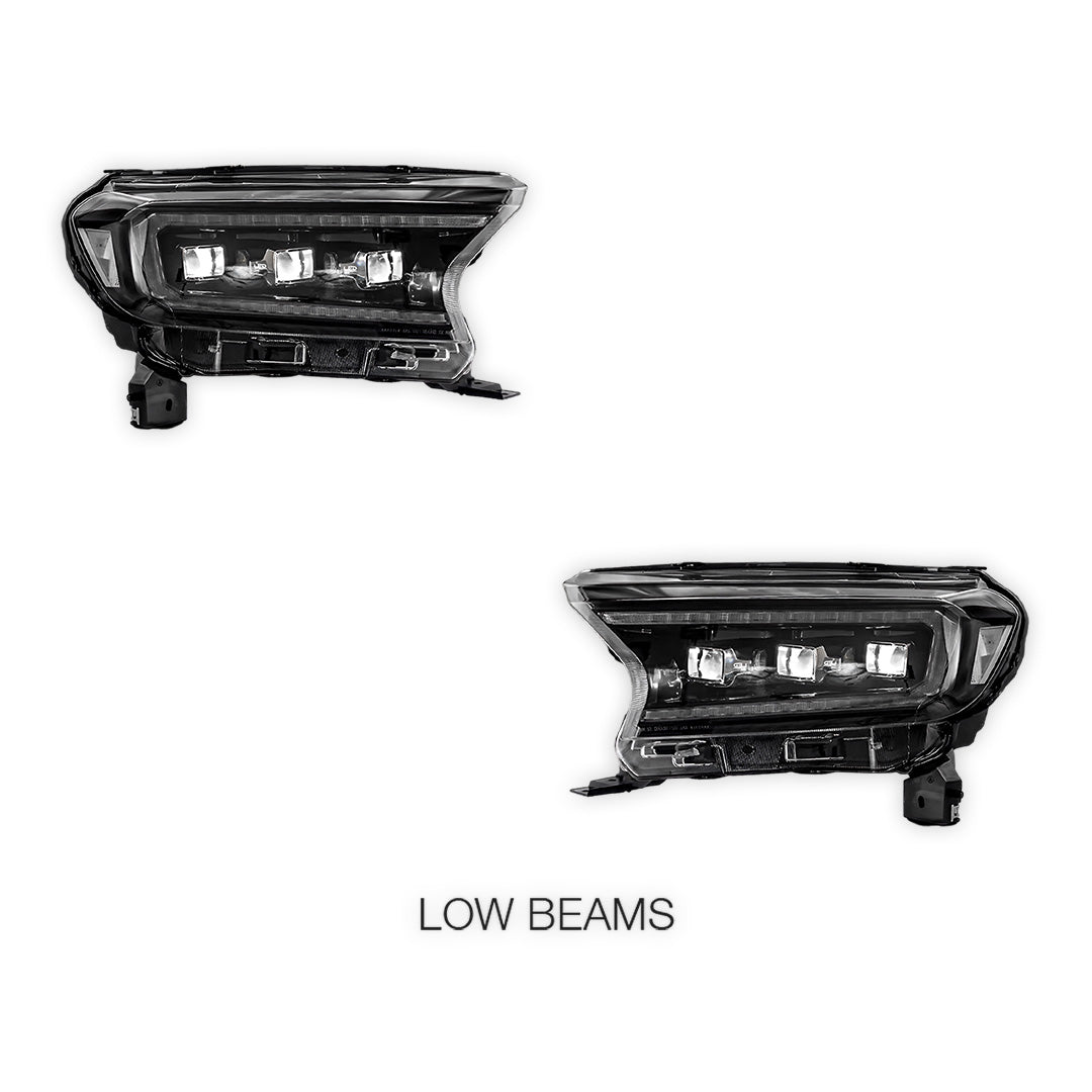 Ford Ranger PX MK2 / MK3 (2015 - 2021) Projector LED Headlights LH + RH
