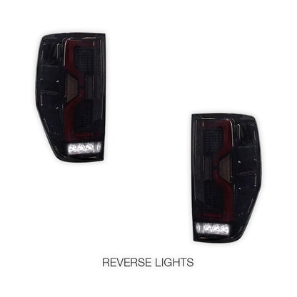 Ford Ranger PX MK1 / MK2 / MK3 (2011 - 2021) Smoked 3D Stripe Bar Full LED Tail Lights LH + RH