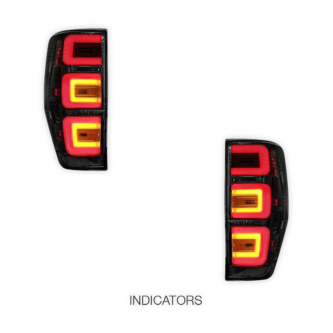 Ford Ranger PX MK1 / MK2 / MK3 (2012 - 2021) Smoked Triple-Eye Style LED Tail Lights LH + RH