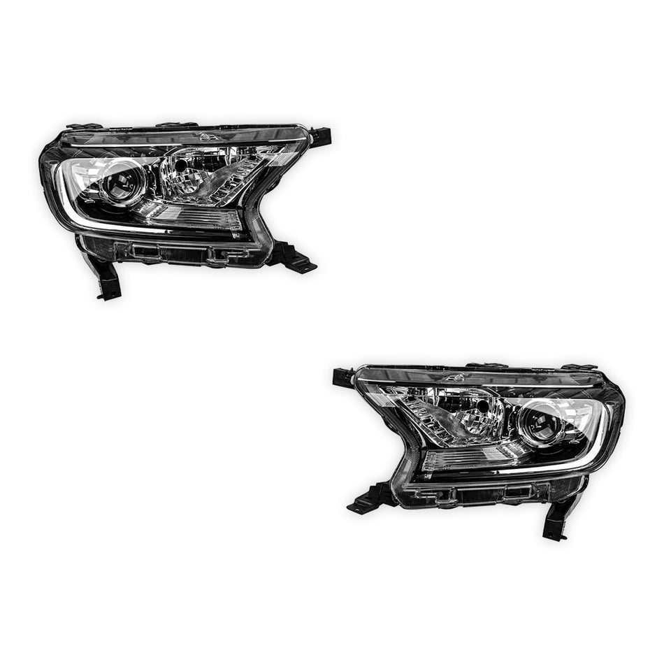 Ford Ranger PX MK2 (2015 - 2018) Projector Headlights LH + RH