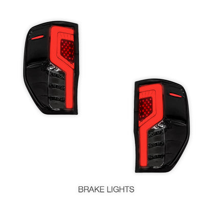 Ford Ranger PX MK1 / MK2 / MK3 (2012 - 2021) Smoked Razor-Style LED Tail Lights LH + RH