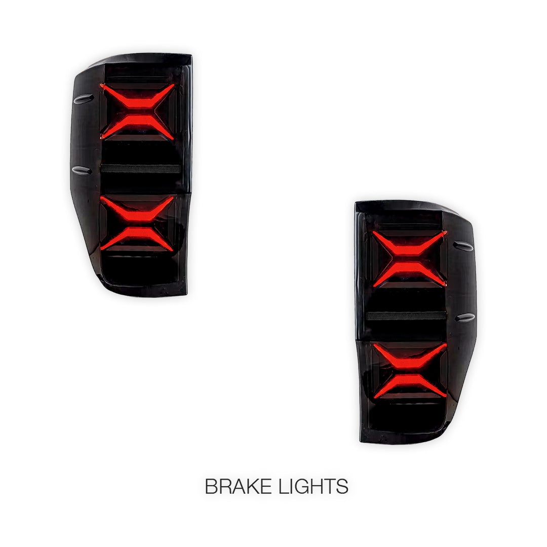 Ford Ranger PX MK1 / MK2 T6 (2012 - 2018) Sequential Smoked Full LED Tail Lights LH + RH