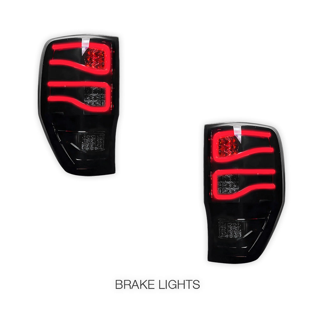 Ford Ranger T6 PX MK1 / MK2 / MK3 (2012 - 2021) Smoked Matrix Style LED Tail Lights LH + RH