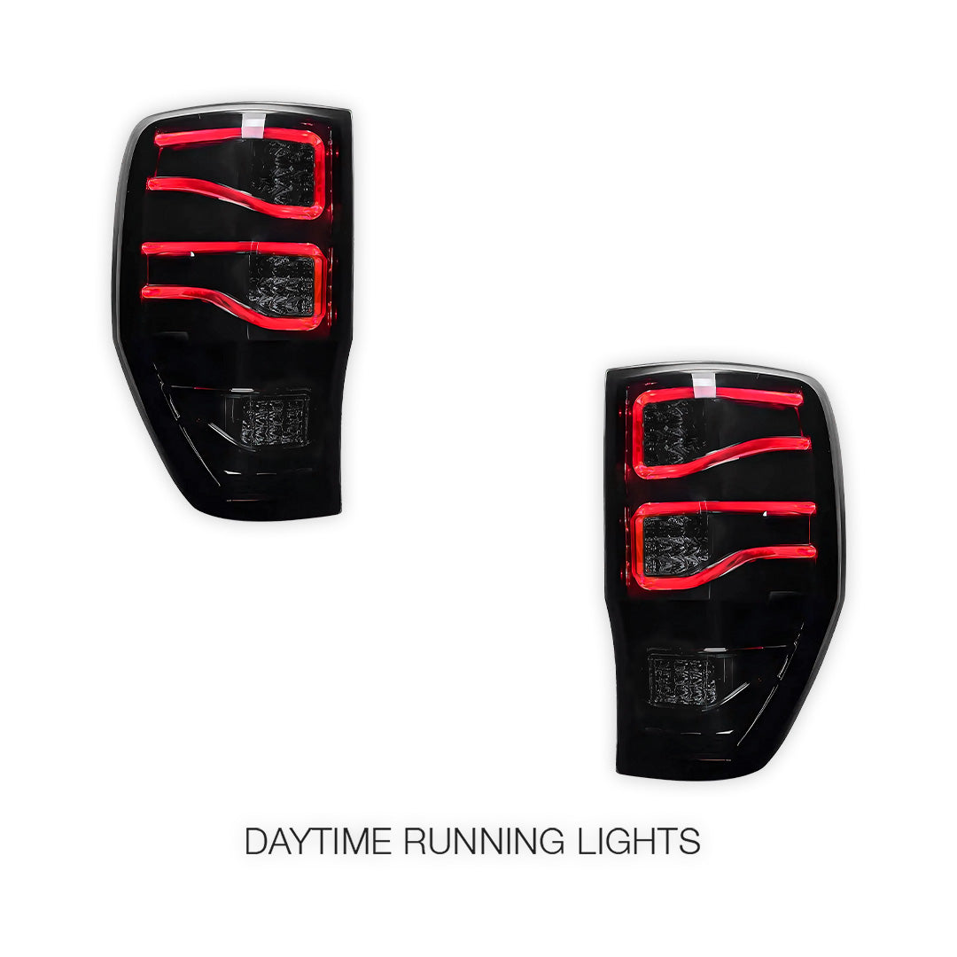 Ford Ranger T6 PX MK1 / MK2 / MK3 (2012 - 2021) Smoked Matrix Style LED Tail Lights LH + RH