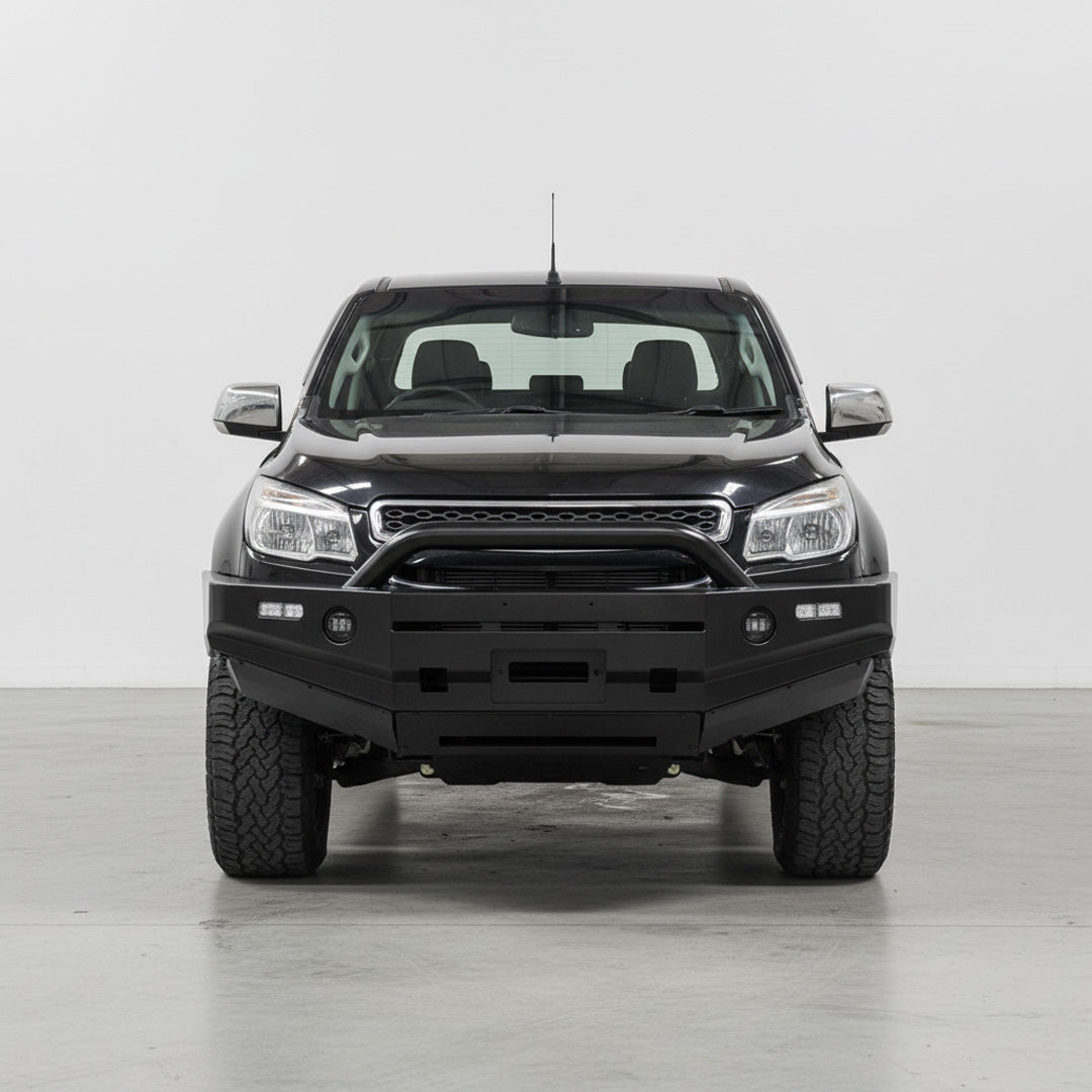 DMS Holden Colorado RG (2012 - 2016) Single Hoop Steel Bull Bar + LED Lights ADR Compliant