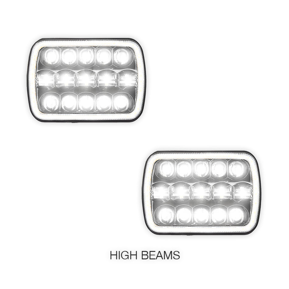 Holden Rodeo TF / R9 (1998 - 2003) 7x6" 5x7" LED Headlights LH + RH