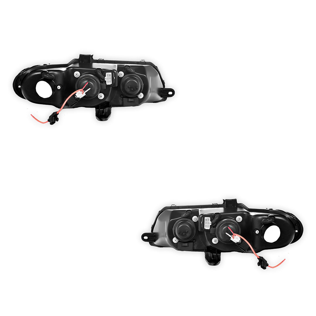 Holden Monaro VX / VY (2001 - 2004) Black LED Halo Angel Eyes Altezza Headlights LH + RH
