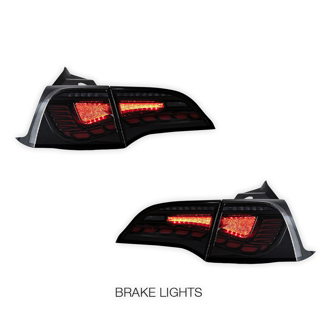 Tesla Model 3 Sedan (2017 - 2022) Sequential Clear Tail Lights LH + RH