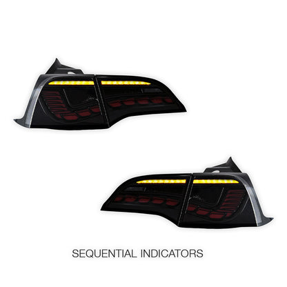 Tesla Model 3 Sedan (2017 - 2022) Sequential Clear Tail Lights LH + RH