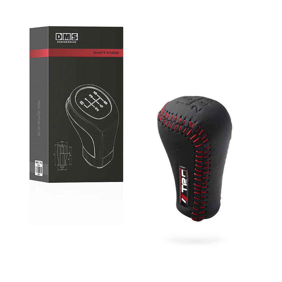 Universal 5-Speed JDM Black and Red TRD Manual Gear Shift Knob