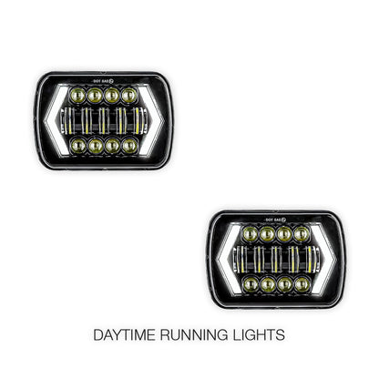 Mitsubishi Triton 7x6" 5x7" LED Headlights LH + RH