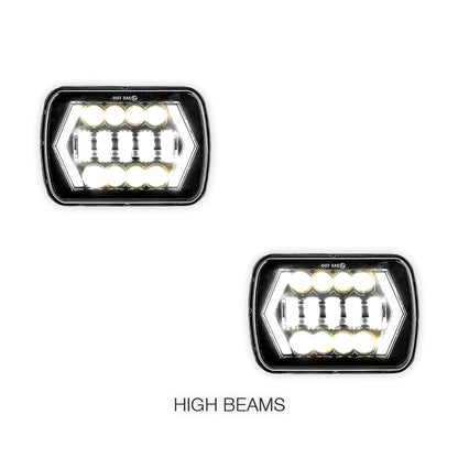 Mitsubishi Triton 7x6" 5x7" LED Headlights LH + RH