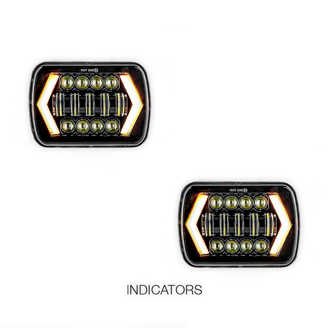 Mitsubishi Triton 7x6" 5x7" LED Headlights LH + RH