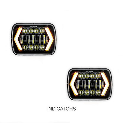 Mitsubishi Triton 7x6" 5x7" LED Headlights LH + RH