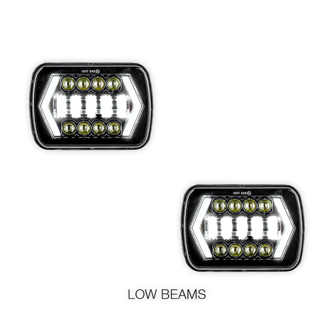 Mitsubishi Triton 7x6" 5x7" LED Headlights LH + RH