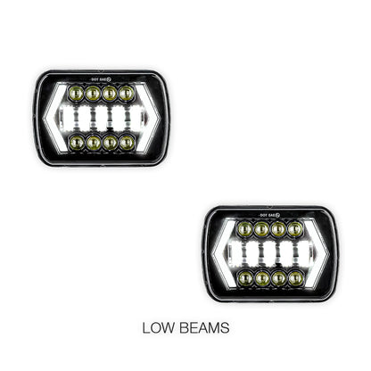 Mitsubishi Triton 7x6" 5x7" LED Headlights LH + RH