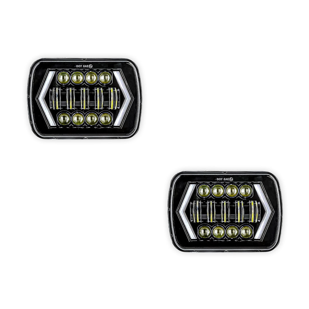 Mitsubishi Triton 7x6" 5x7" LED Headlights LH + RH