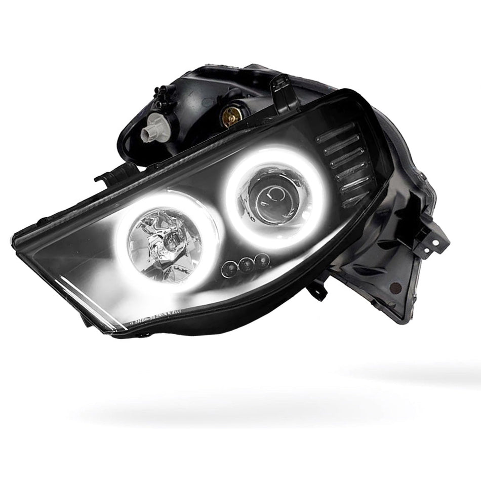 Mitsubishi Triton ML MN (2006 - 2015) BLACK Series Halo Angel Eyes Projector Headlights LH + RH