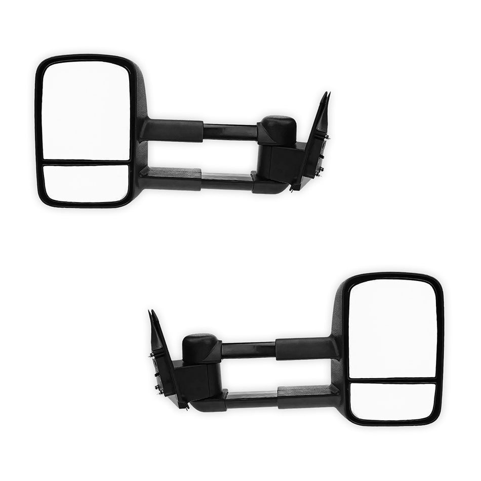 Mitsubishi Triton ML / MN (2005 - 2015) Black Extendable Towing Side Mirrors